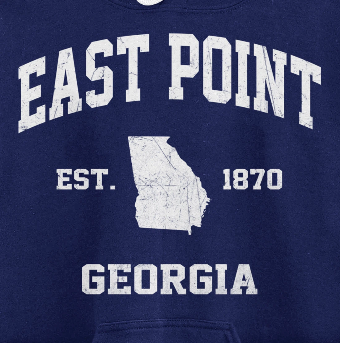 East Point Georgia GA vintage state Athletic style Pullover Hoodie