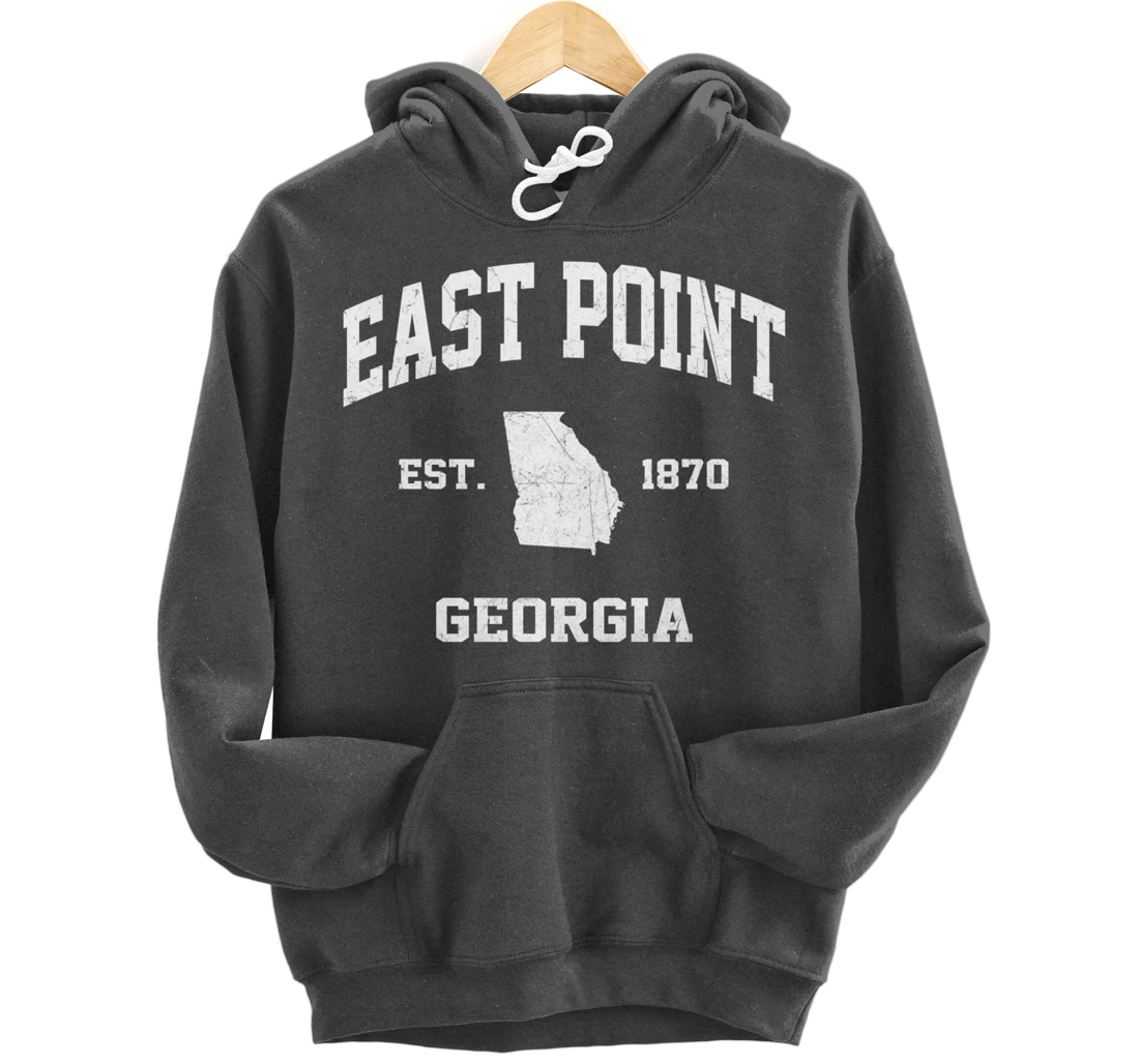East Point Georgia GA vintage state Athletic style Pullover Hoodie