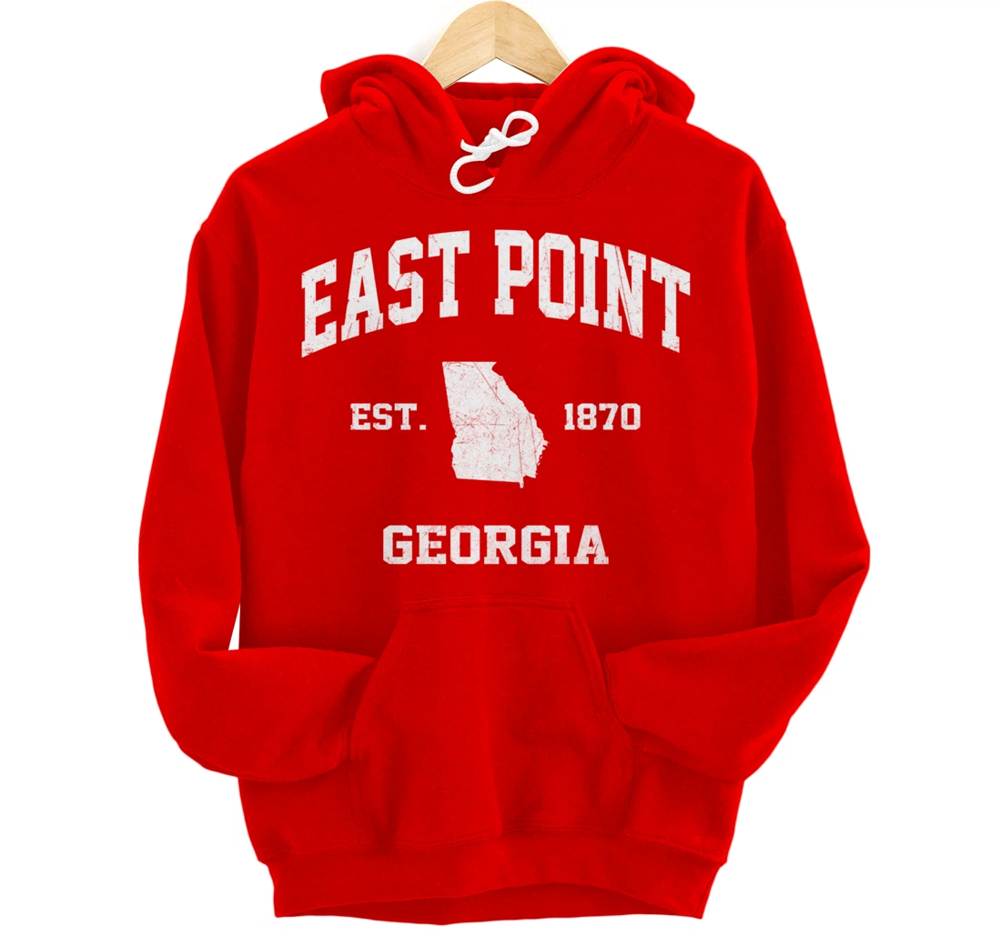East Point Georgia GA vintage state Athletic style Pullover Hoodie