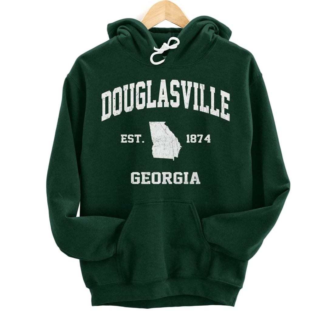 Douglasville Georgia GA vintage state Athletic style Pullover Hoodie