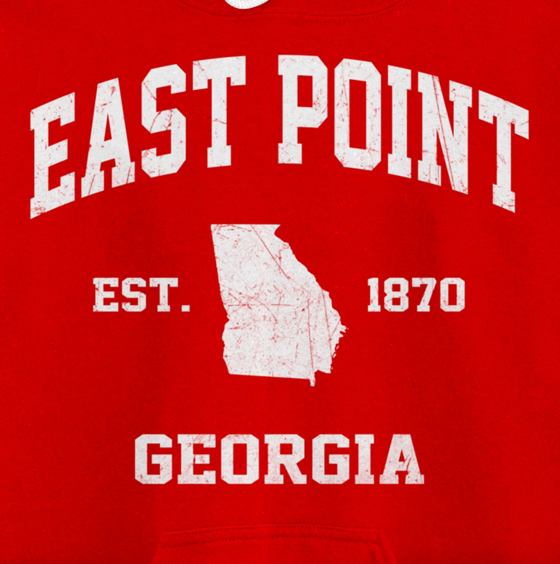 East Point Georgia GA vintage state Athletic style Pullover Hoodie