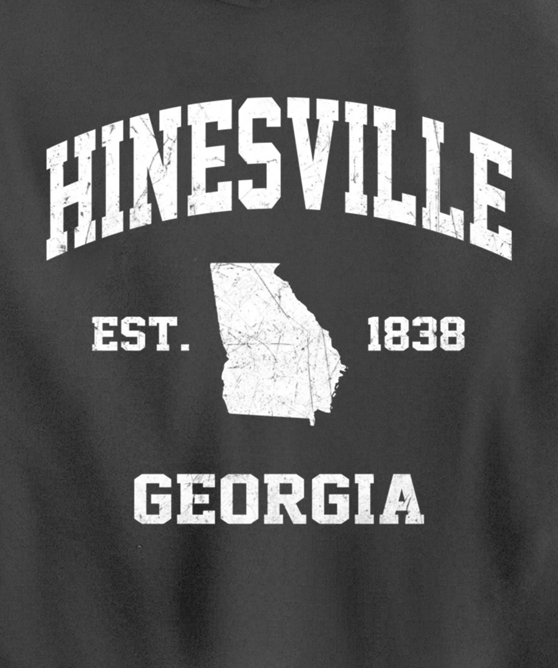 Hinesville Georgia GA vintage state Athletic style Pullover Hoodie