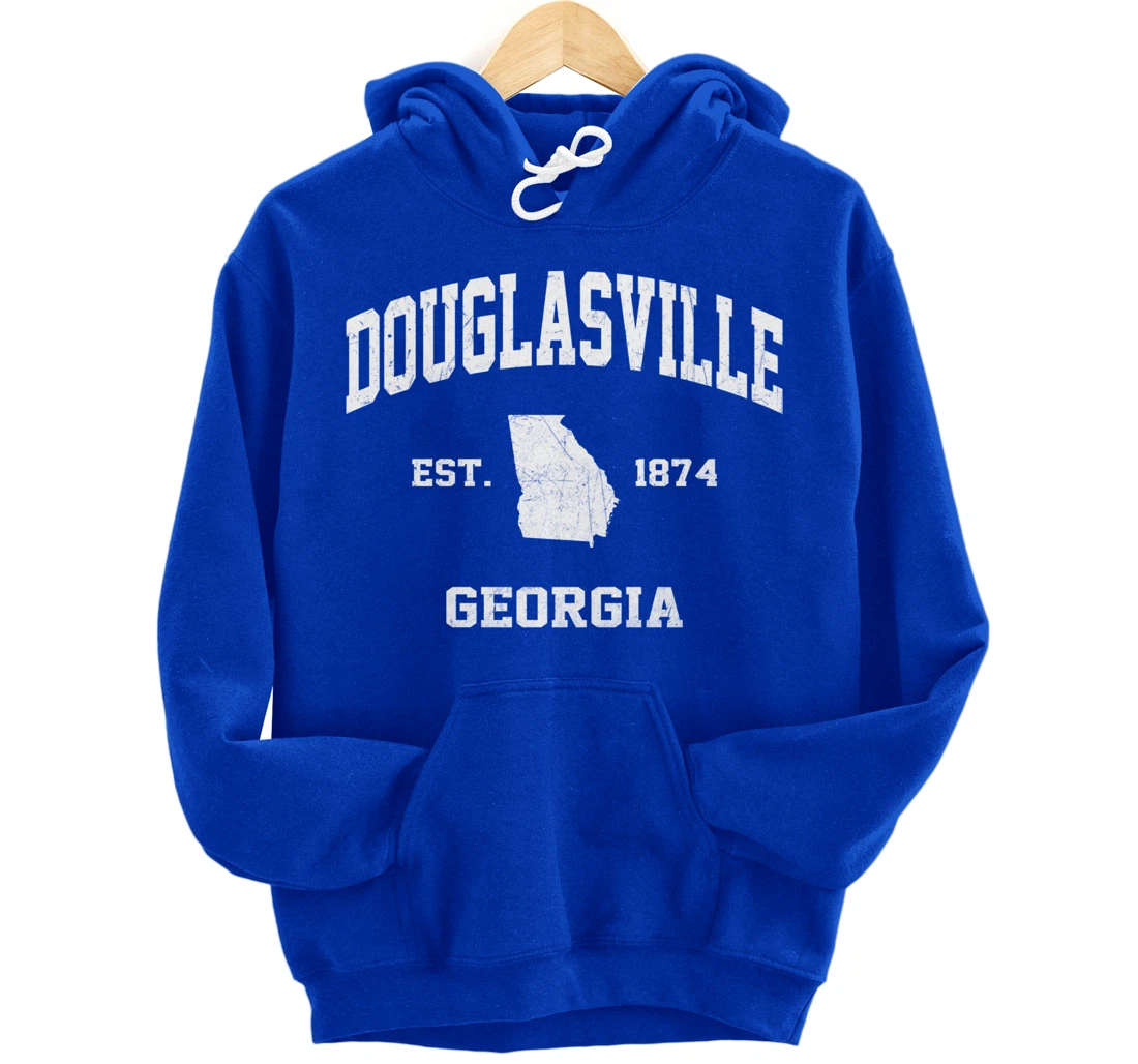 Douglasville Georgia GA vintage state Athletic style Pullover Hoodie