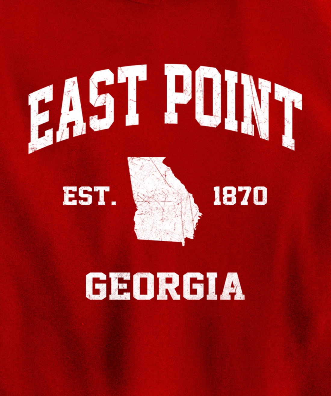 East Point Georgia GA vintage state Athletic style Pullover Hoodie
