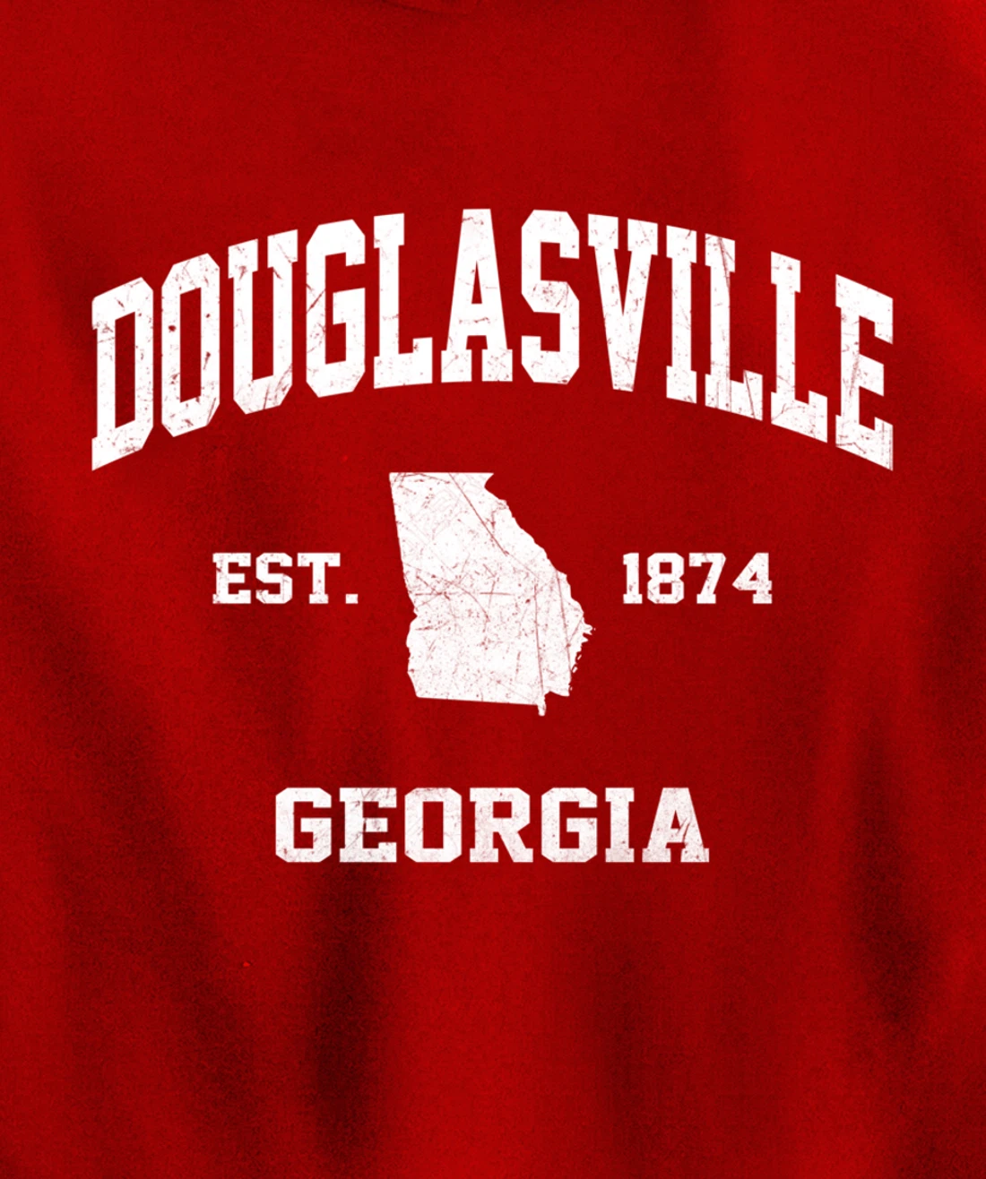 Douglasville Georgia GA vintage state Athletic style Pullover Hoodie
