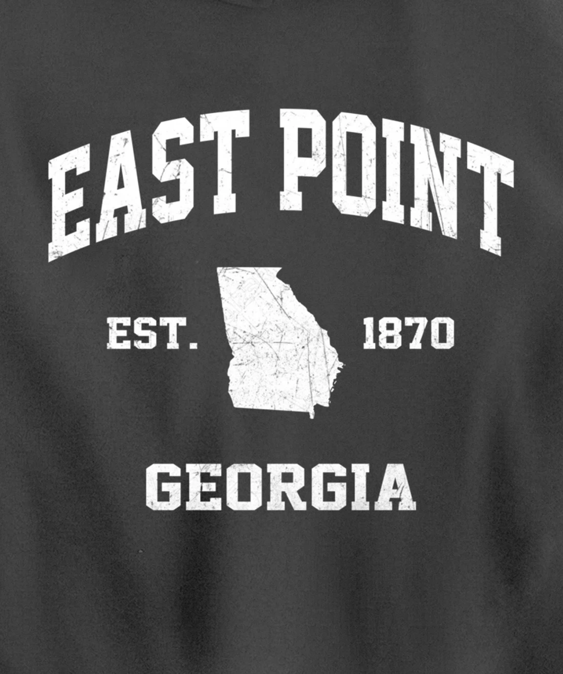 East Point Georgia GA vintage state Athletic style Pullover Hoodie