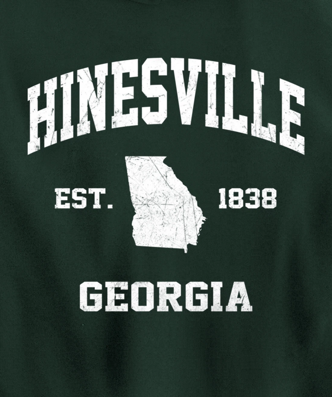 Hinesville Georgia GA vintage state Athletic style Pullover Hoodie