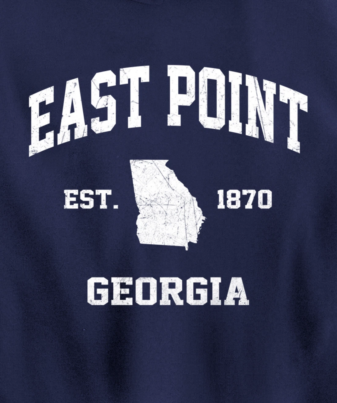 East Point Georgia GA vintage state Athletic style Pullover Hoodie