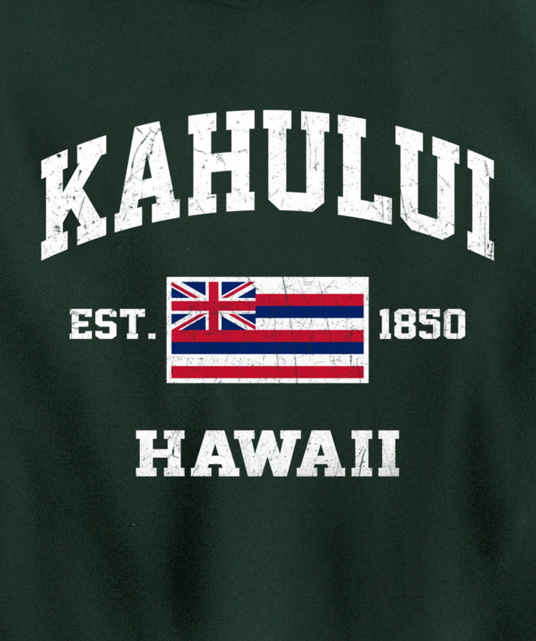 Kahului Hawaii HI vintage State Athletic style Pullover Hoodie