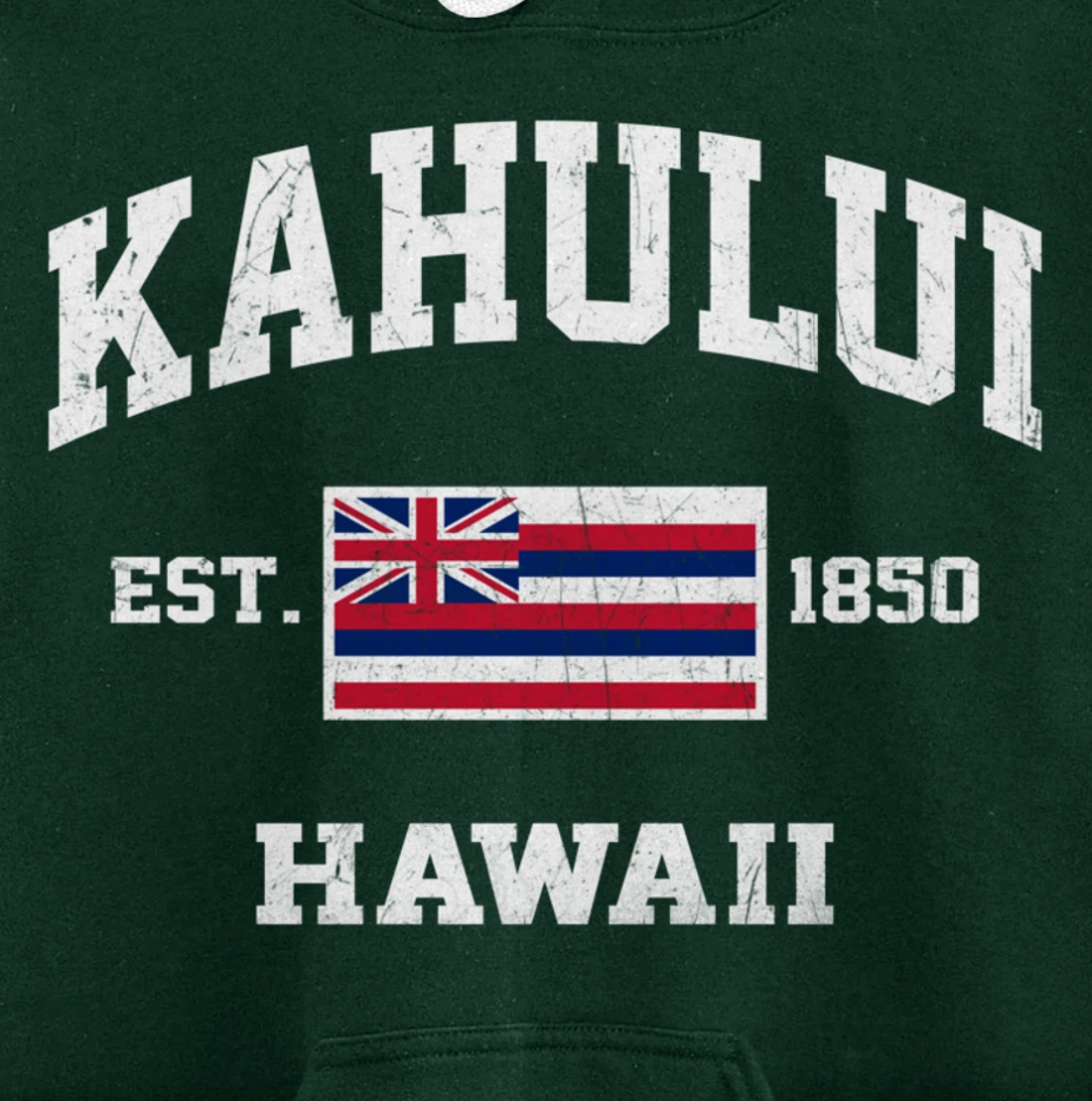 Kahului Hawaii HI vintage State Athletic style Pullover Hoodie