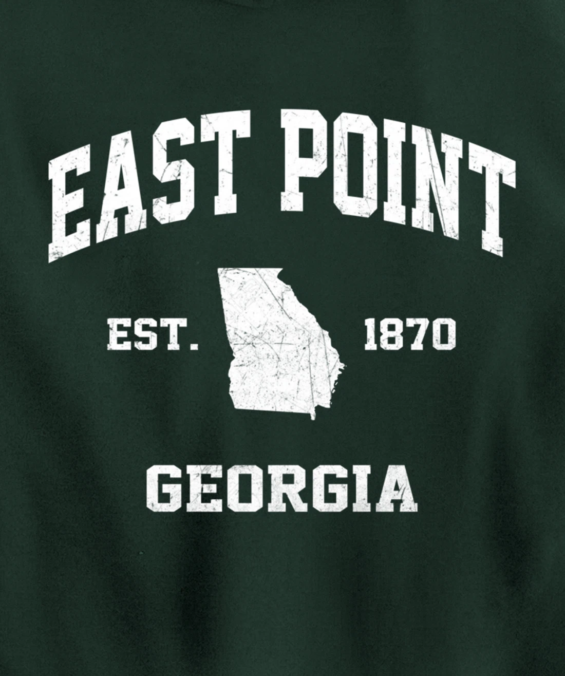 East Point Georgia GA vintage state Athletic style Pullover Hoodie