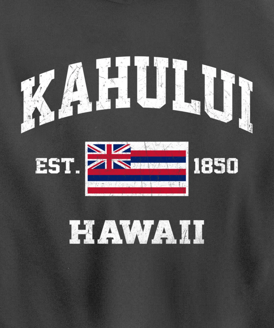 Kahului Hawaii HI vintage State Athletic style Pullover Hoodie