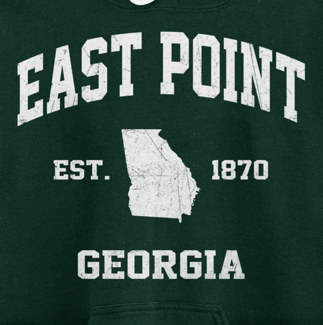 East Point Georgia GA vintage state Athletic style Pullover Hoodie