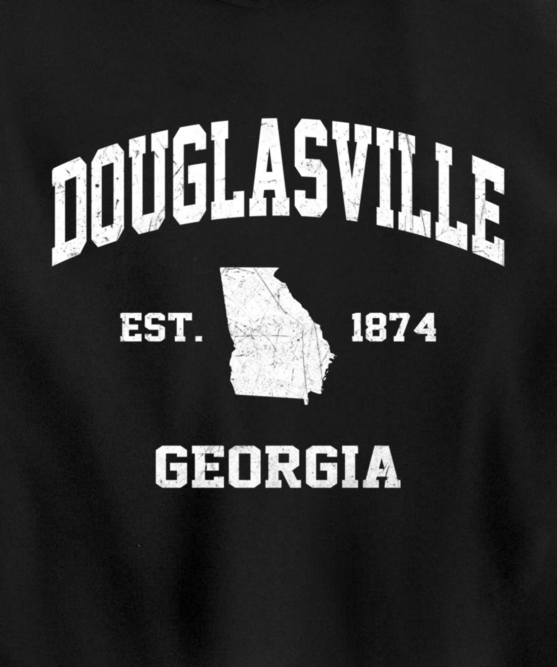 Douglasville Georgia GA vintage state Athletic style Pullover Hoodie