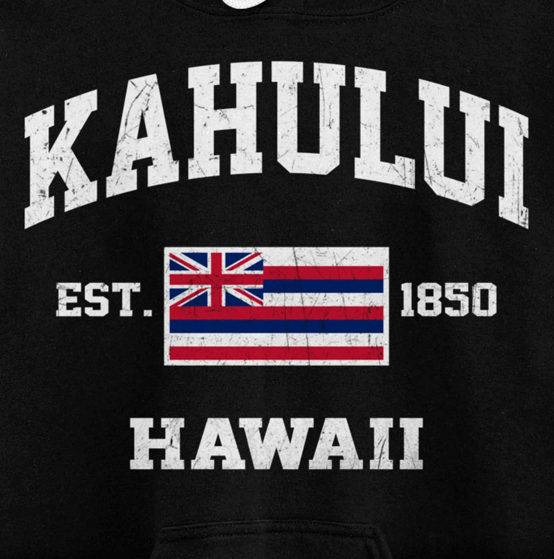 Kahului Hawaii HI vintage State Athletic style Pullover Hoodie