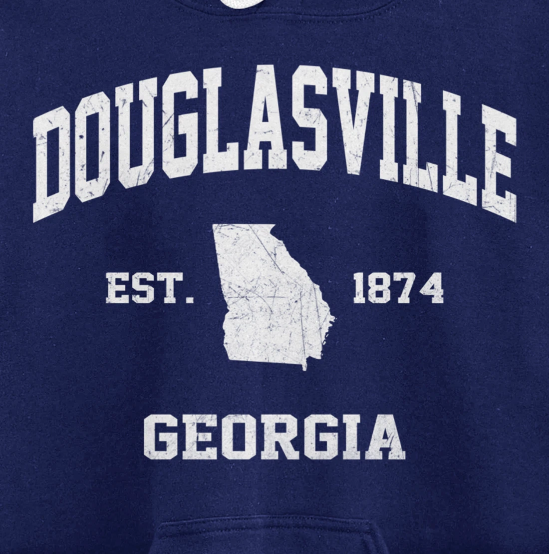Douglasville Georgia GA vintage state Athletic style Pullover Hoodie