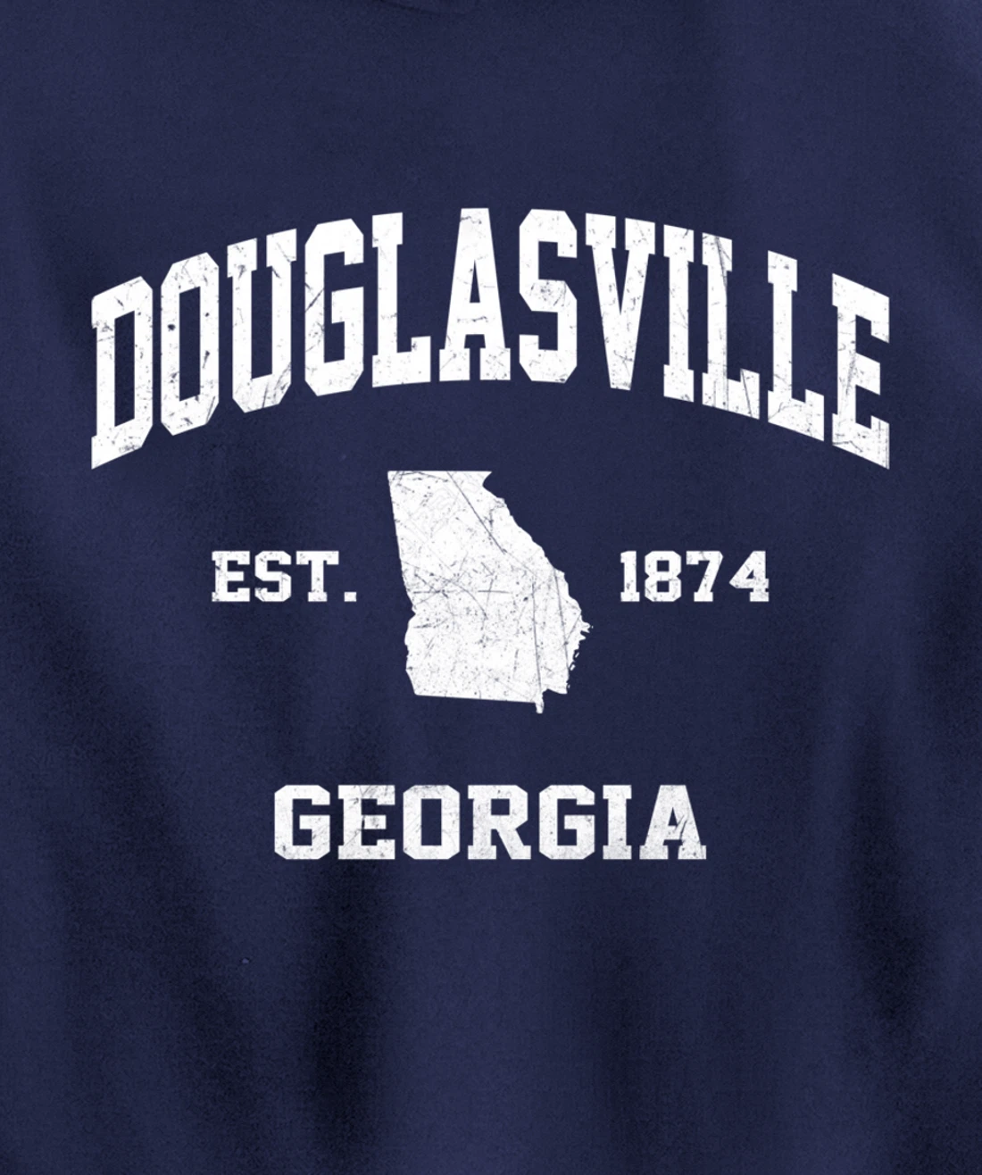 Douglasville Georgia GA vintage state Athletic style Pullover Hoodie