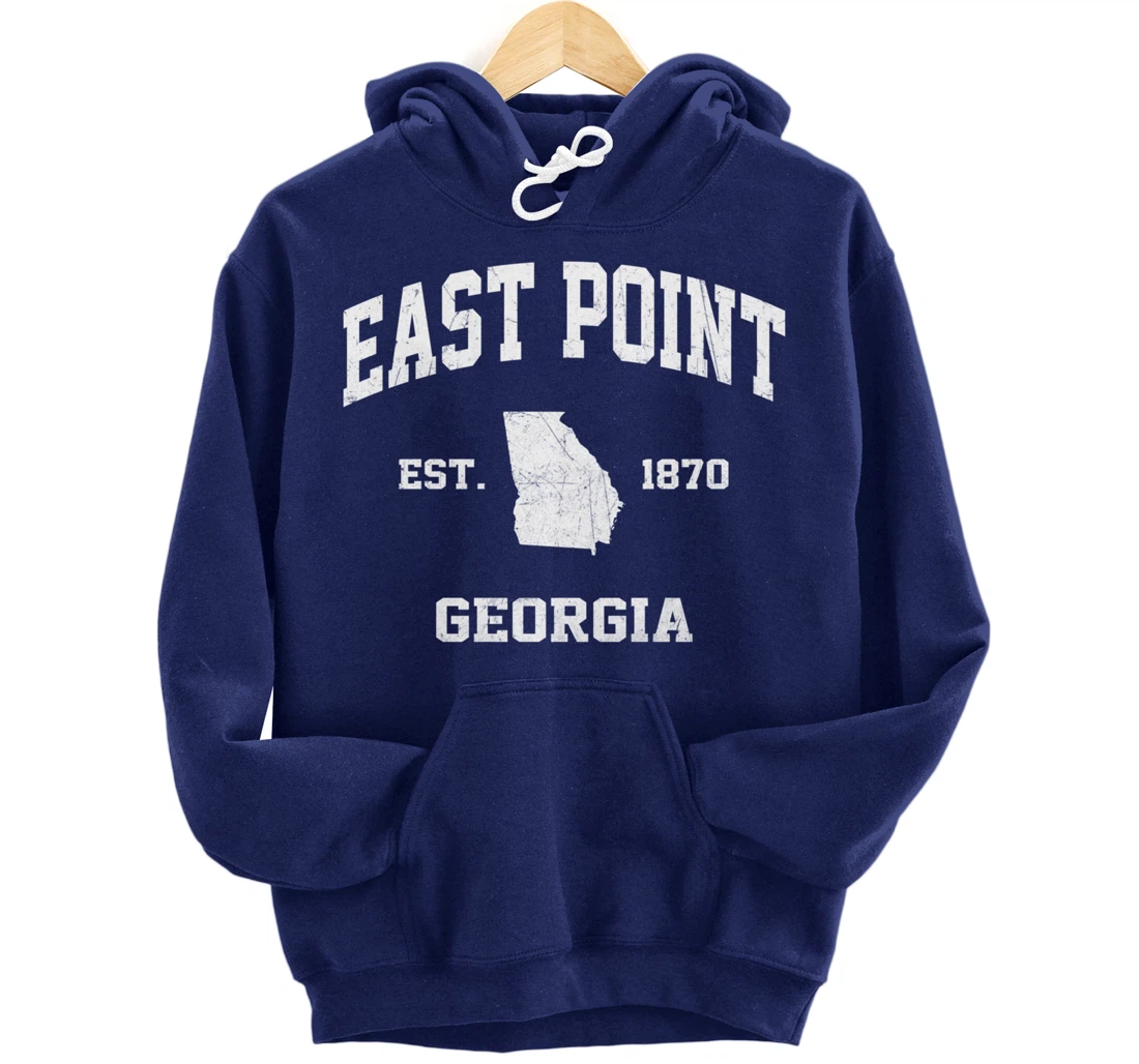 East Point Georgia GA vintage state Athletic style Pullover Hoodie