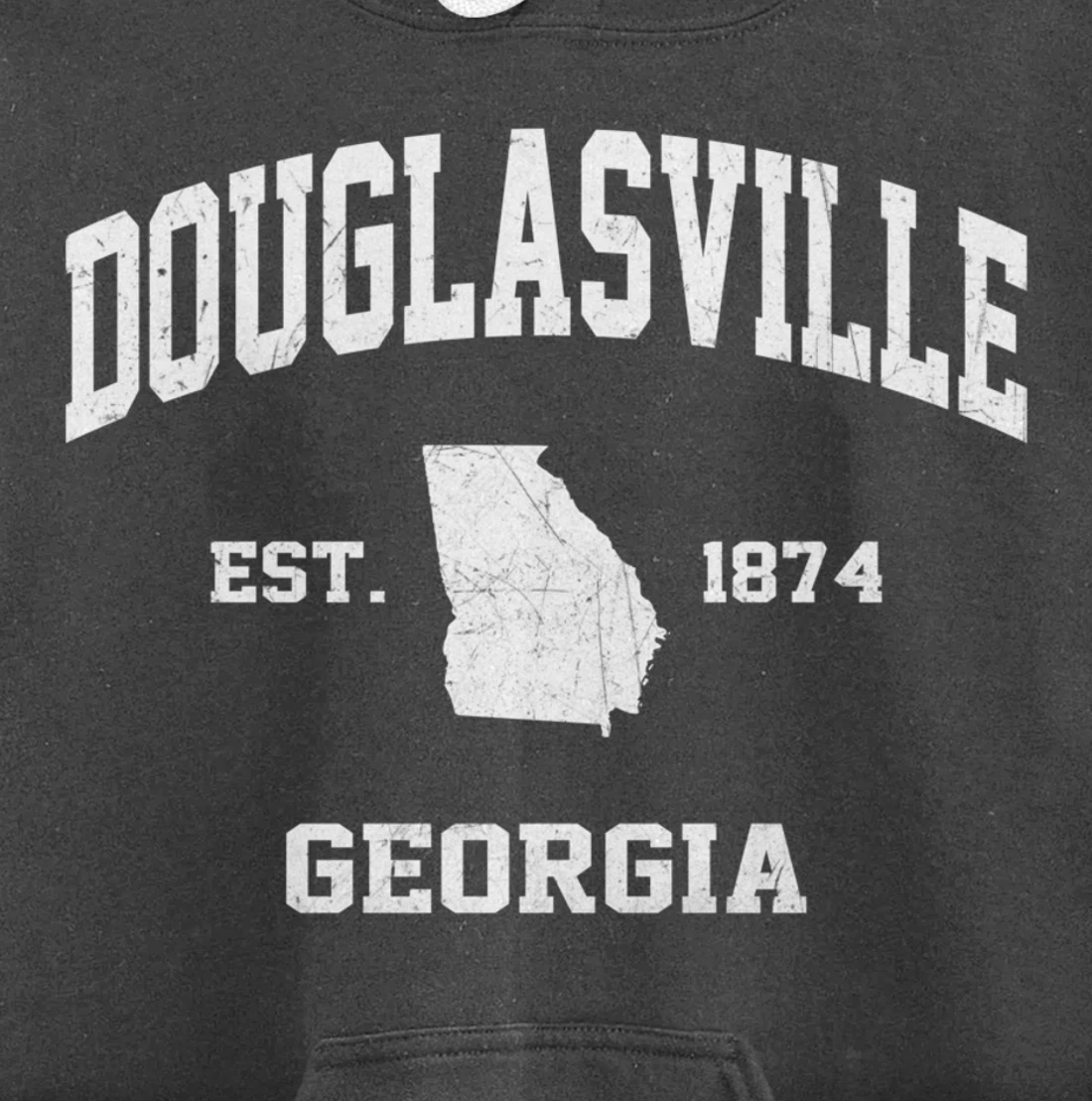Douglasville Georgia GA vintage state Athletic style Pullover Hoodie