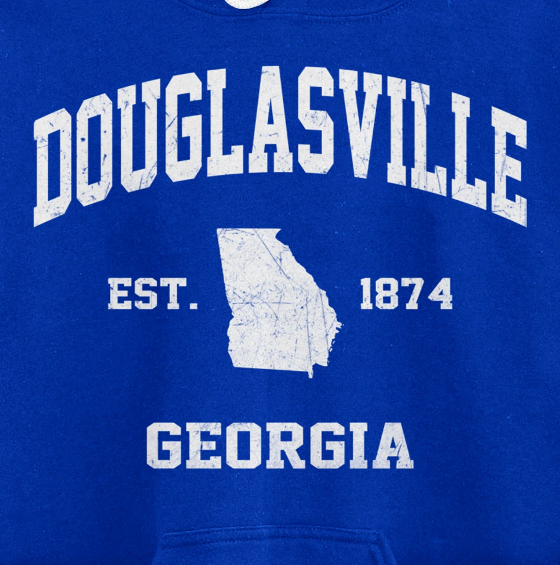 Douglasville Georgia GA vintage state Athletic style Pullover Hoodie