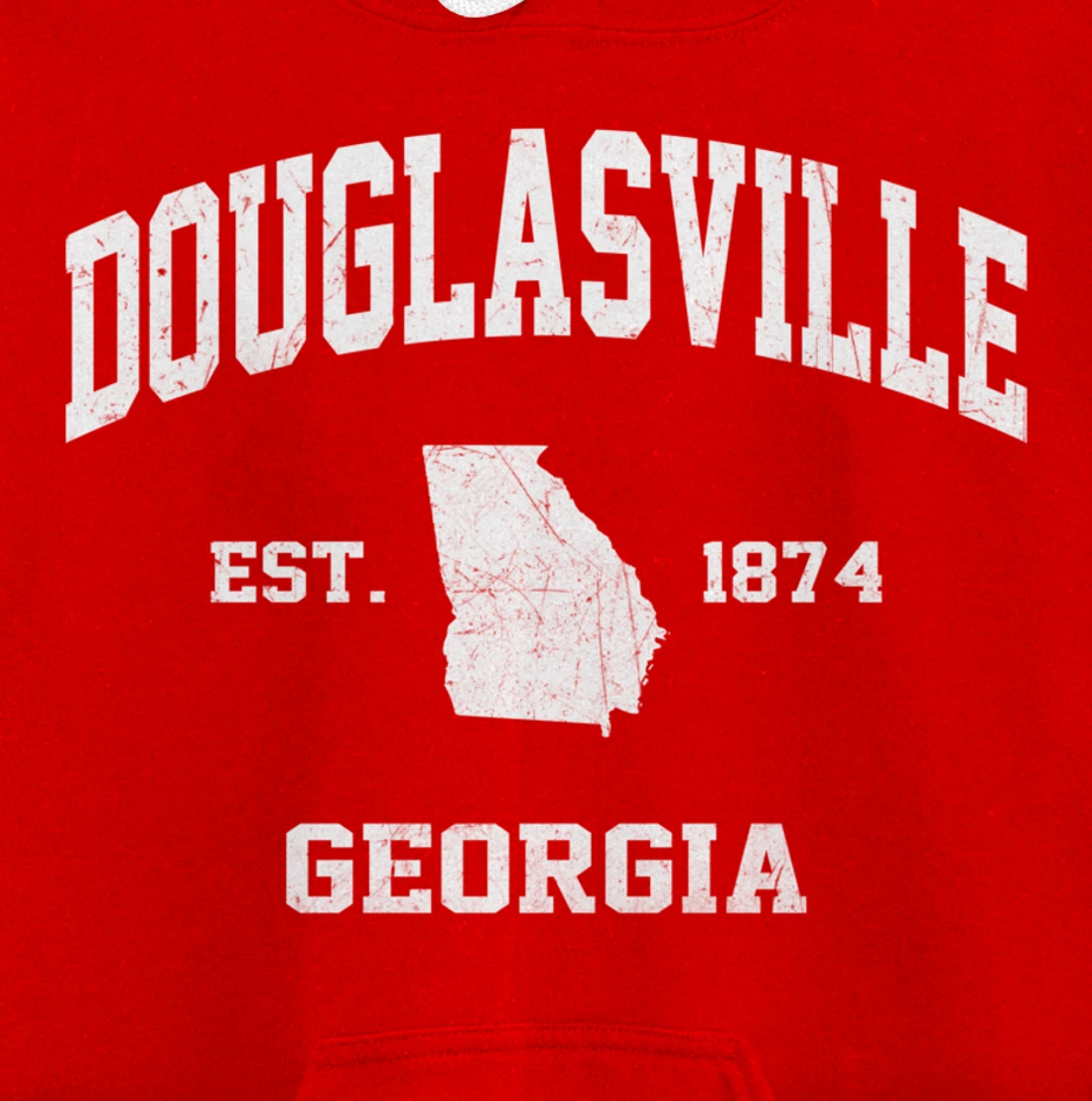 Douglasville Georgia GA vintage state Athletic style Pullover Hoodie