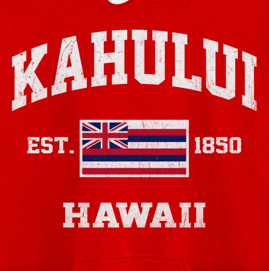 Kahului Hawaii HI vintage State Athletic style Pullover Hoodie