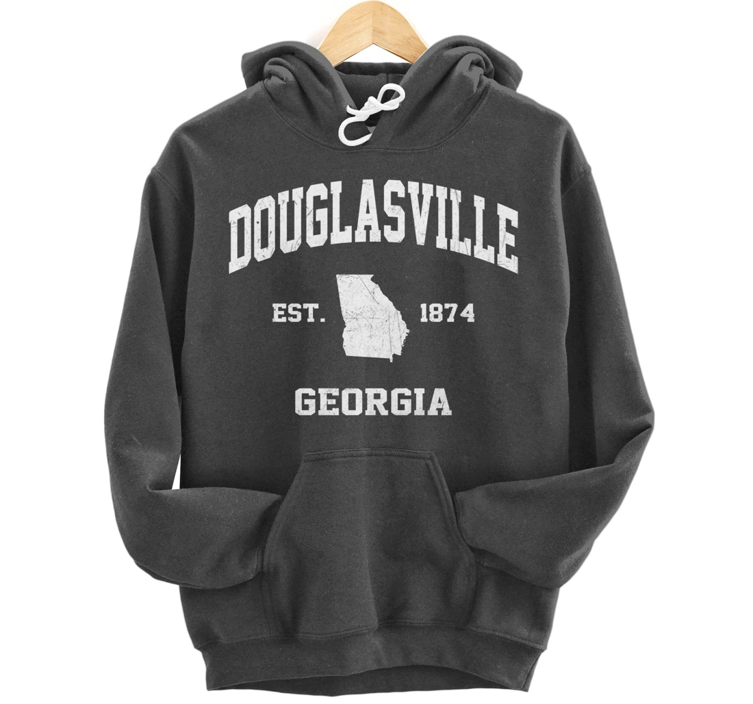 Douglasville Georgia GA vintage state Athletic style Pullover Hoodie