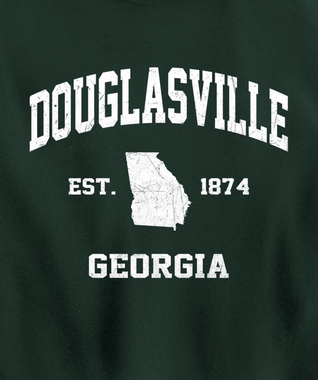 Douglasville Georgia GA vintage state Athletic style Pullover Hoodie