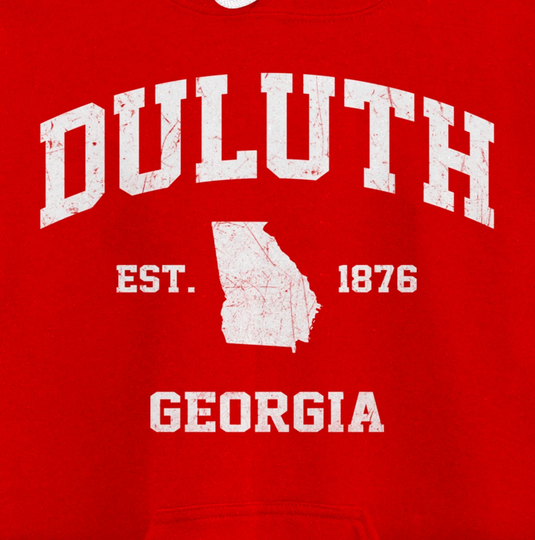 Duluth Georgia GA vintage state Athletic style Pullover Hoodie