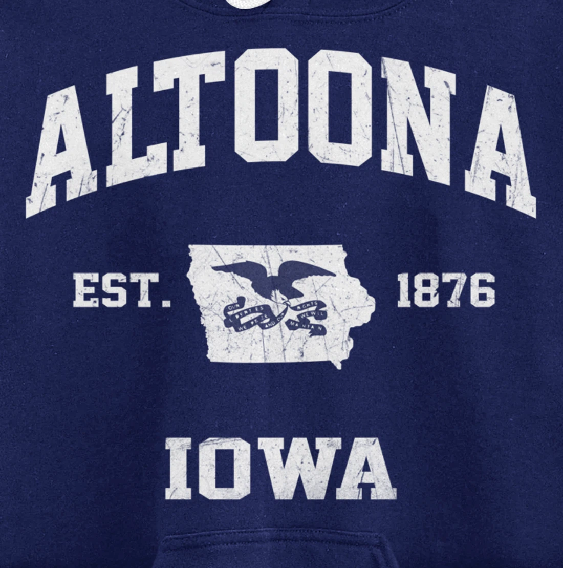 Altoona Iowa IA vintage State Athletic style Pullover Hoodie