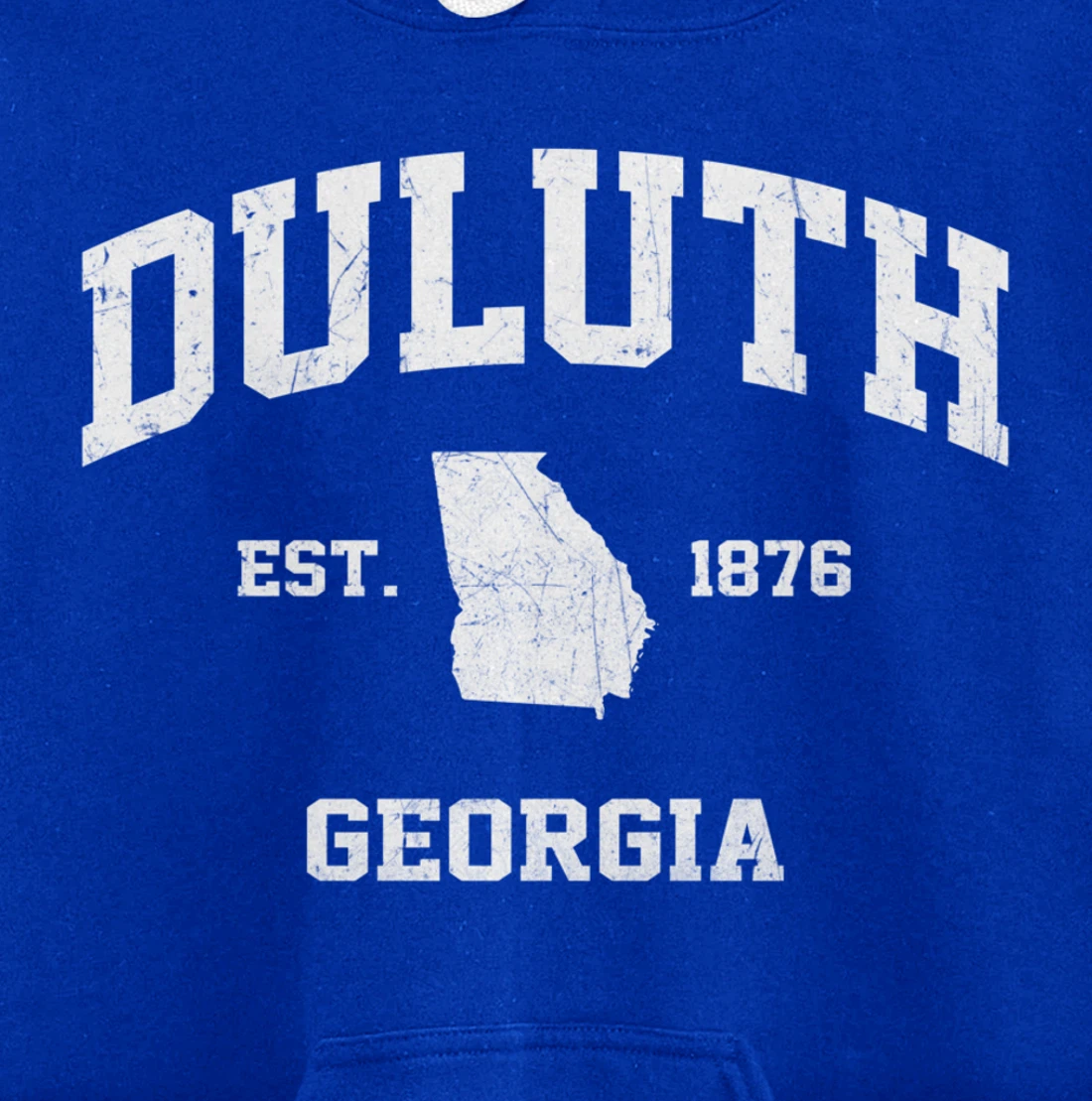 Duluth Georgia GA vintage state Athletic style Pullover Hoodie