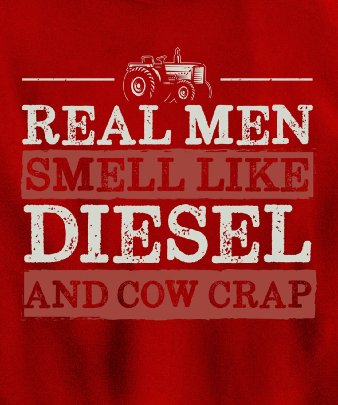 Funny Farm Lover Diesel Tractor Graphic for Real Men Farmer Pullover Hoodie