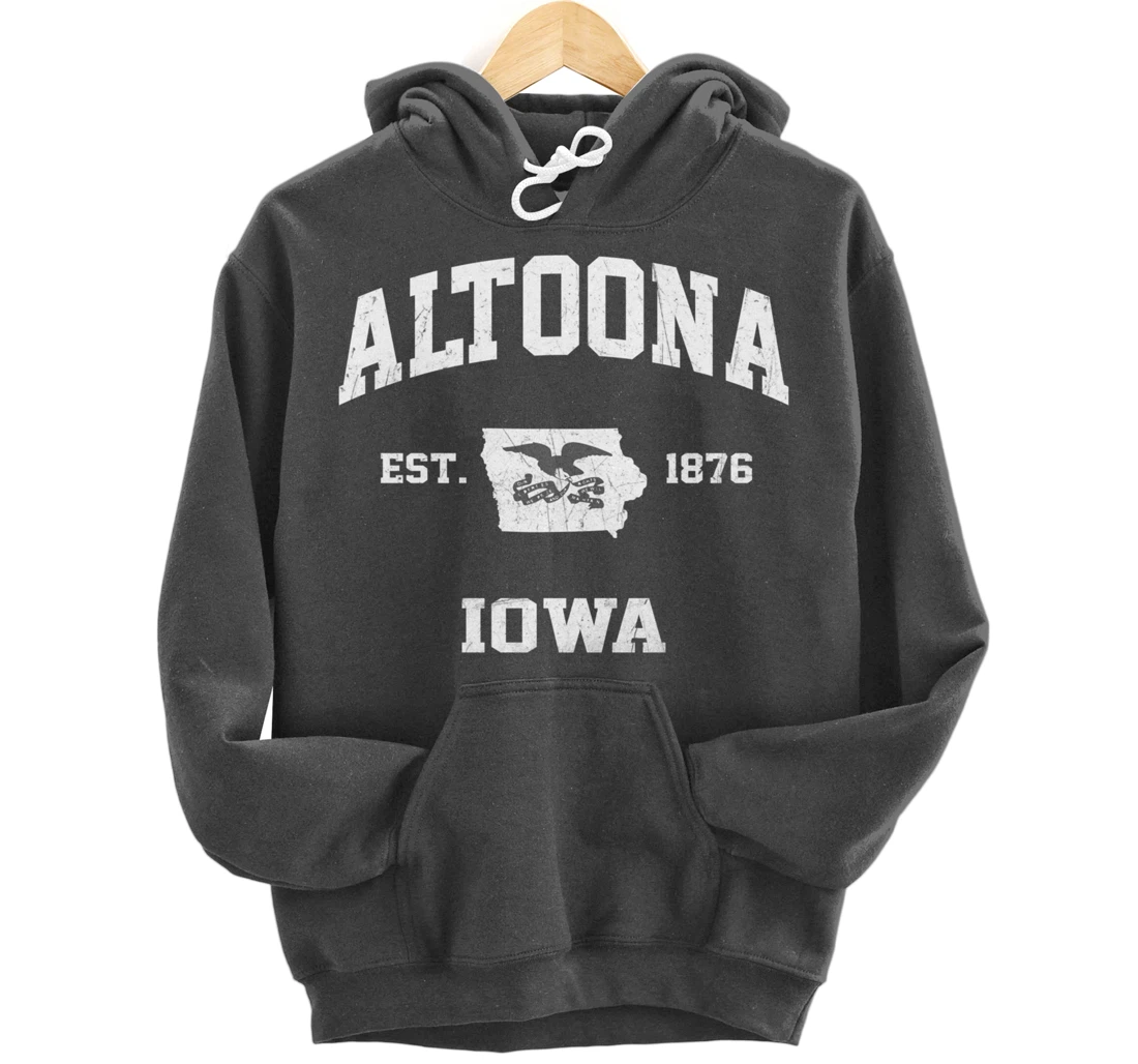 Altoona Iowa IA vintage State Athletic style Pullover Hoodie