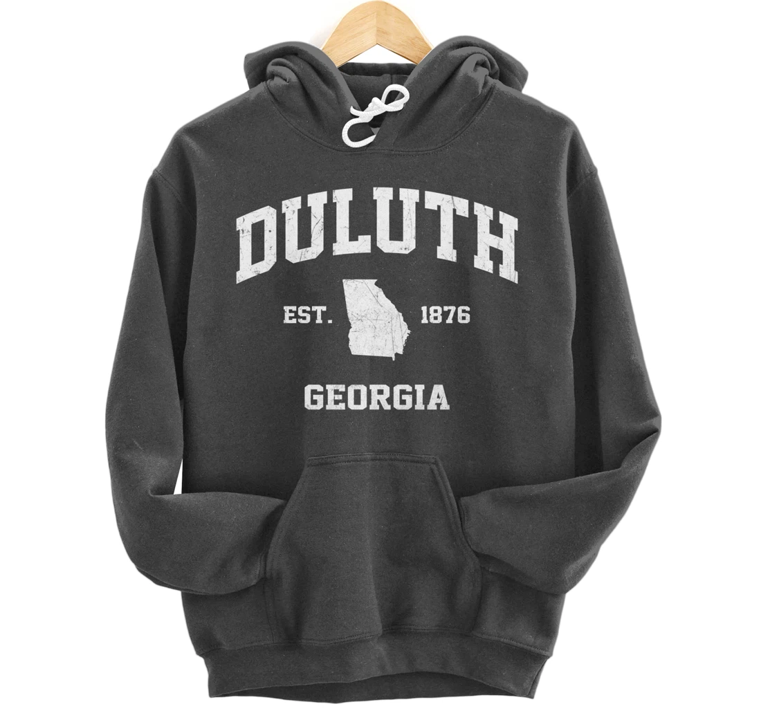 Duluth Georgia GA vintage state Athletic style Pullover Hoodie