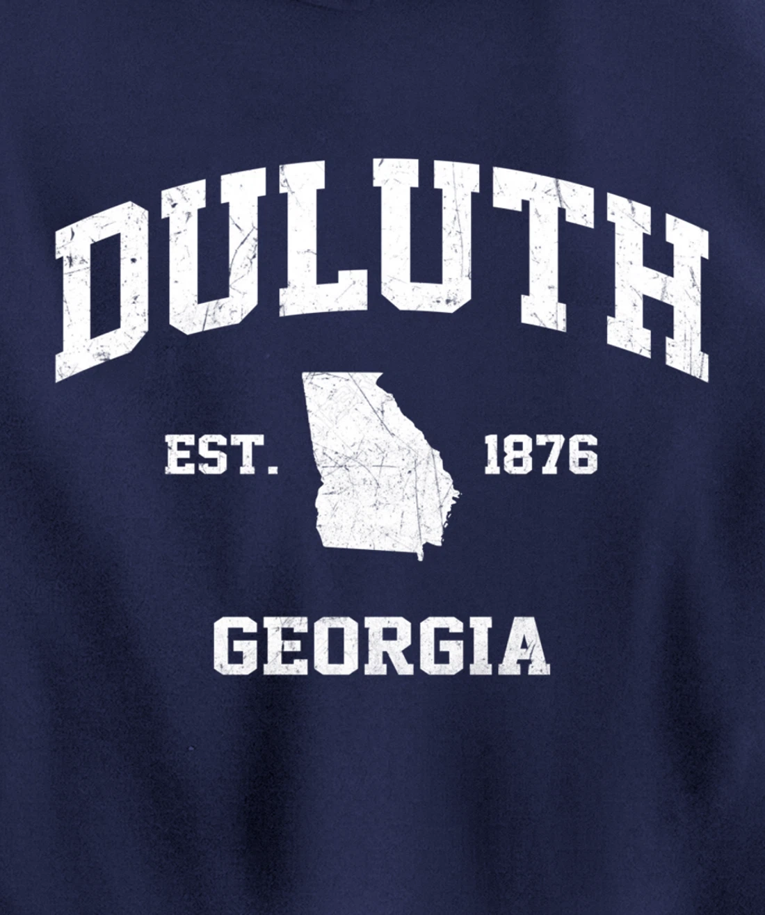 Duluth Georgia GA vintage state Athletic style Pullover Hoodie