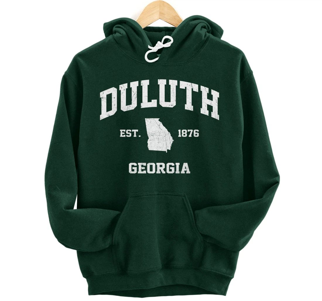 Duluth Georgia GA vintage state Athletic style Pullover Hoodie