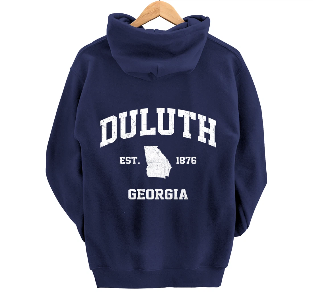 Duluth Georgia GA vintage state Athletic style Pullover Hoodie