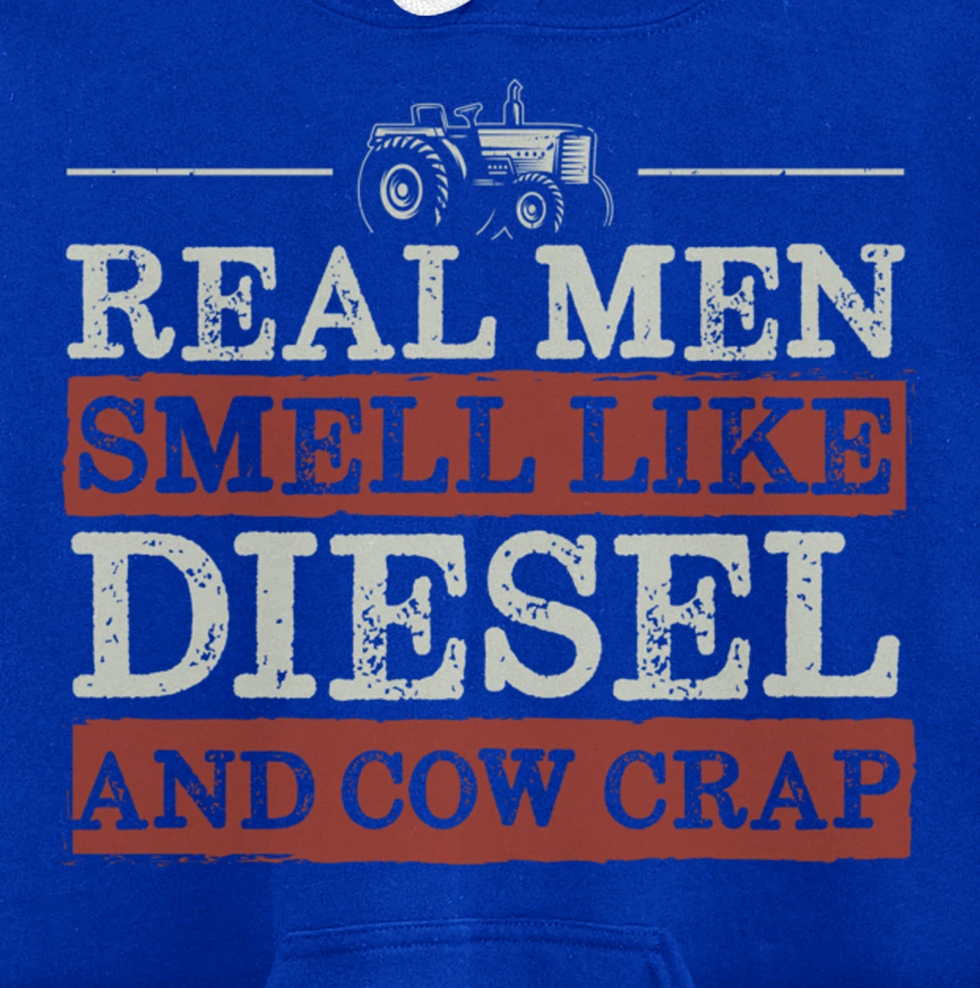 Funny Farm Lover Diesel Tractor Graphic for Real Men Farmer Pullover Hoodie