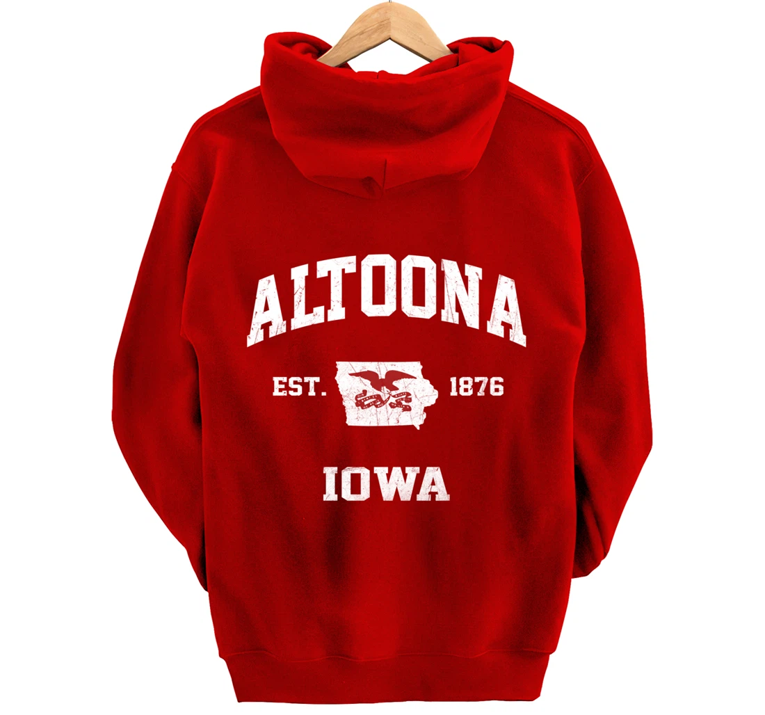 Altoona Iowa IA vintage State Athletic style Pullover Hoodie