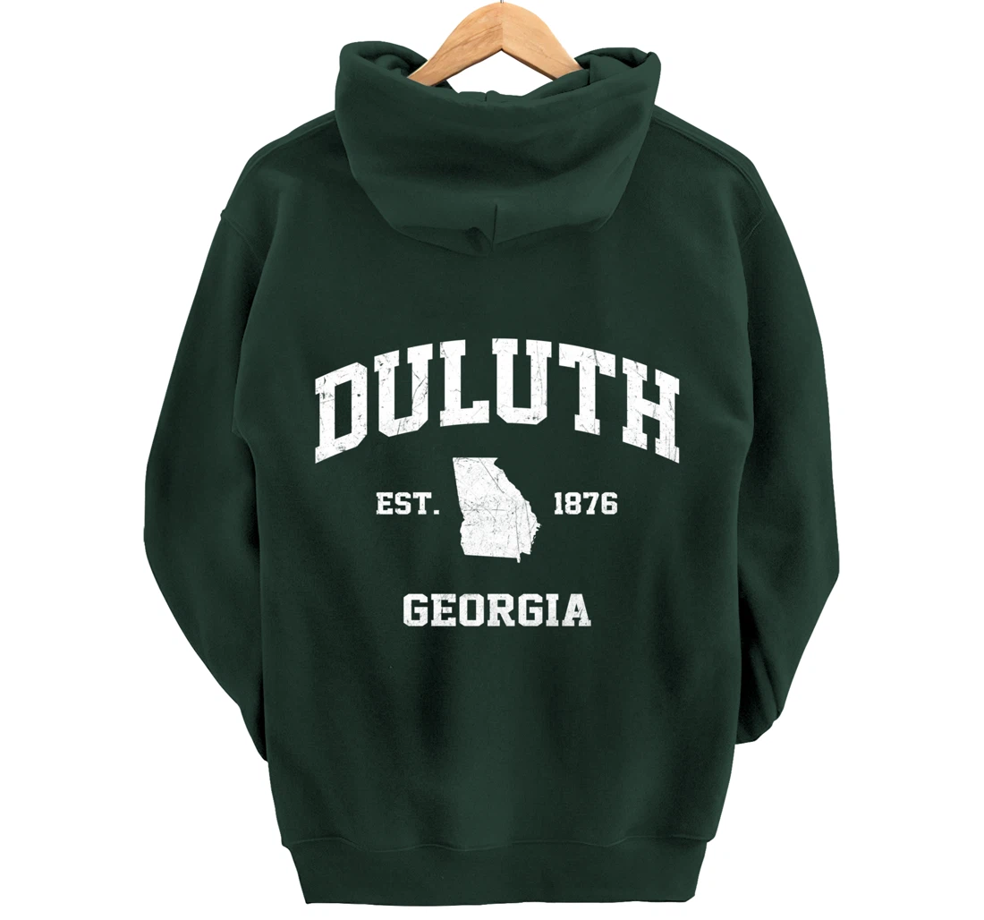 Duluth Georgia GA vintage state Athletic style Pullover Hoodie