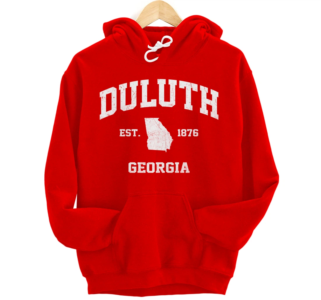 Duluth Georgia GA vintage state Athletic style Pullover Hoodie