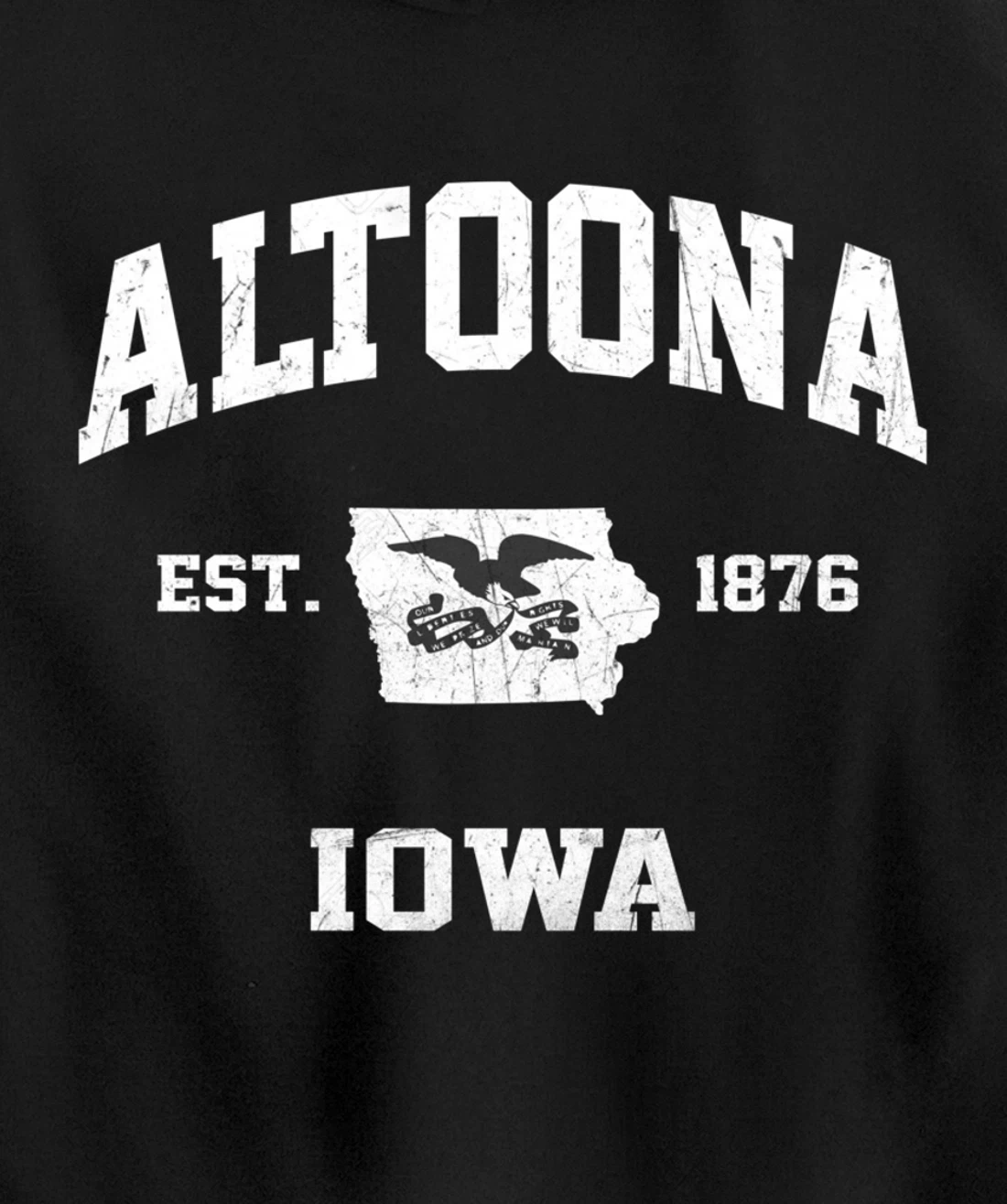 Altoona Iowa IA vintage State Athletic style Pullover Hoodie