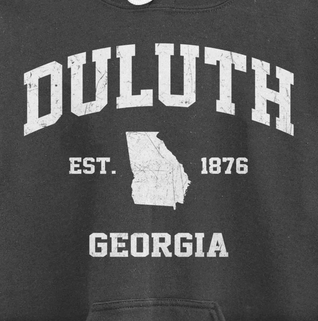 Duluth Georgia GA vintage state Athletic style Pullover Hoodie