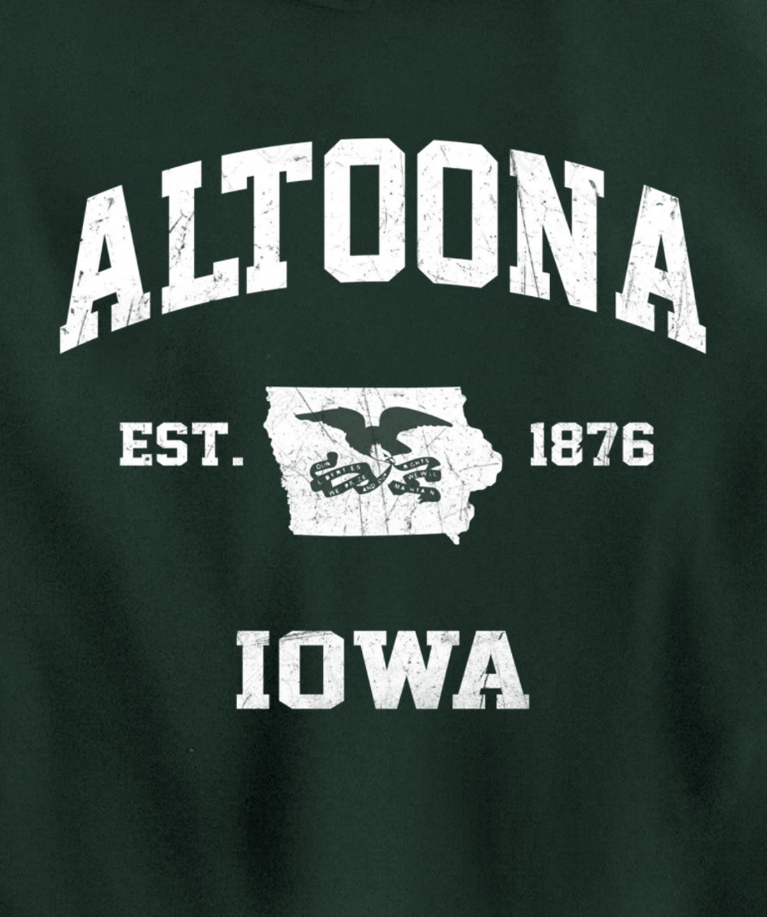 Altoona Iowa IA vintage State Athletic style Pullover Hoodie