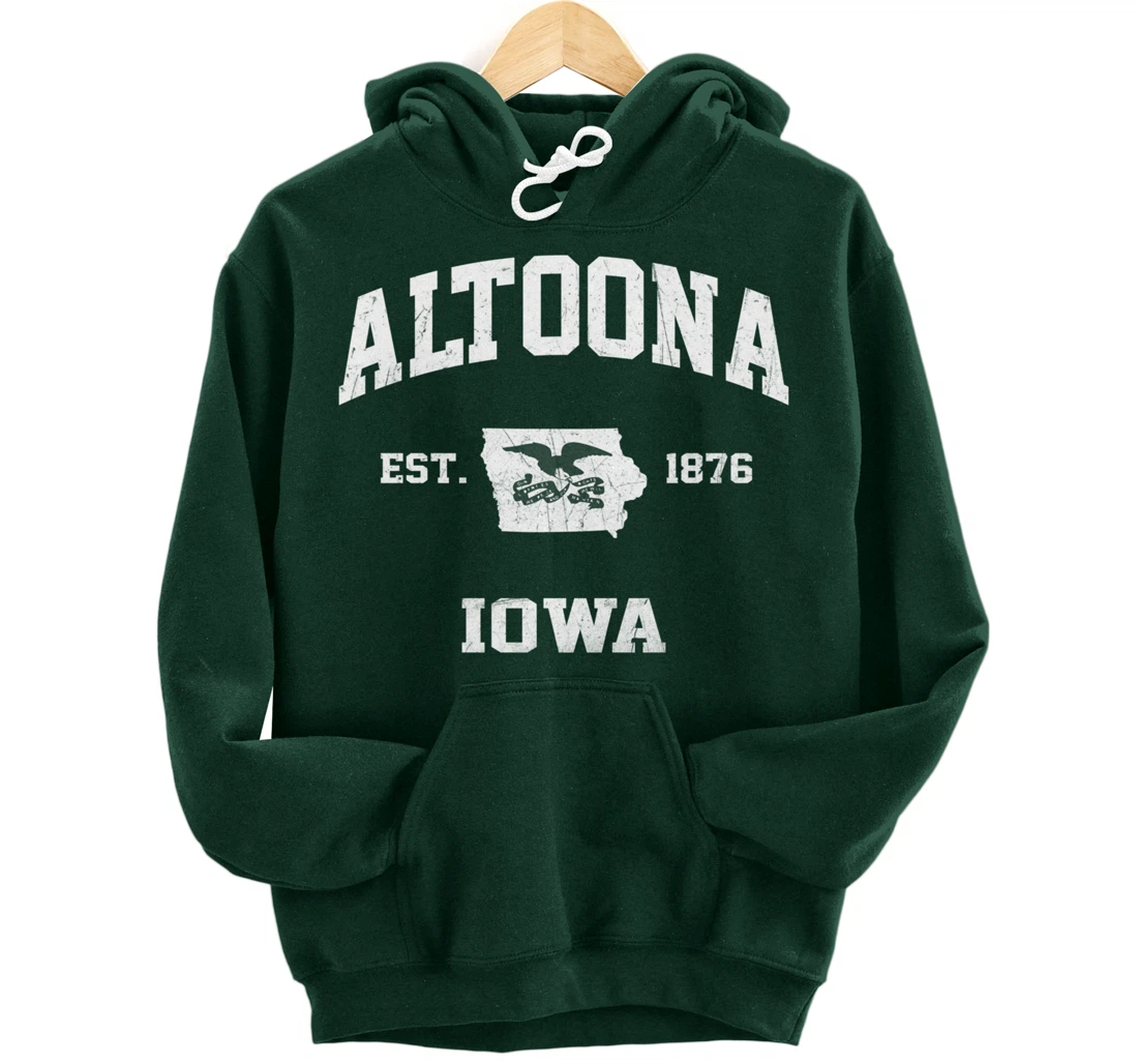 Altoona Iowa IA vintage State Athletic style Pullover Hoodie