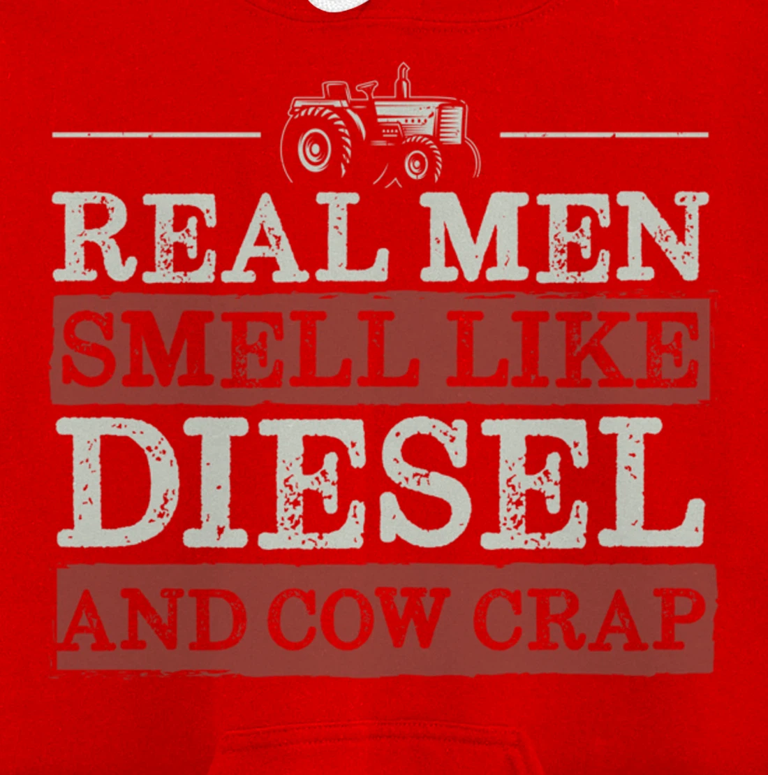 Funny Farm Lover Diesel Tractor Graphic for Real Men Farmer Pullover Hoodie