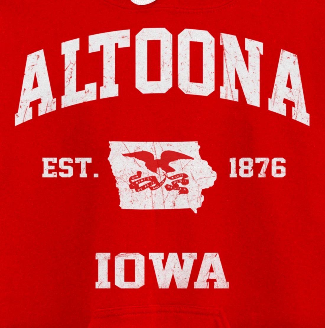 Altoona Iowa IA vintage State Athletic style Pullover Hoodie