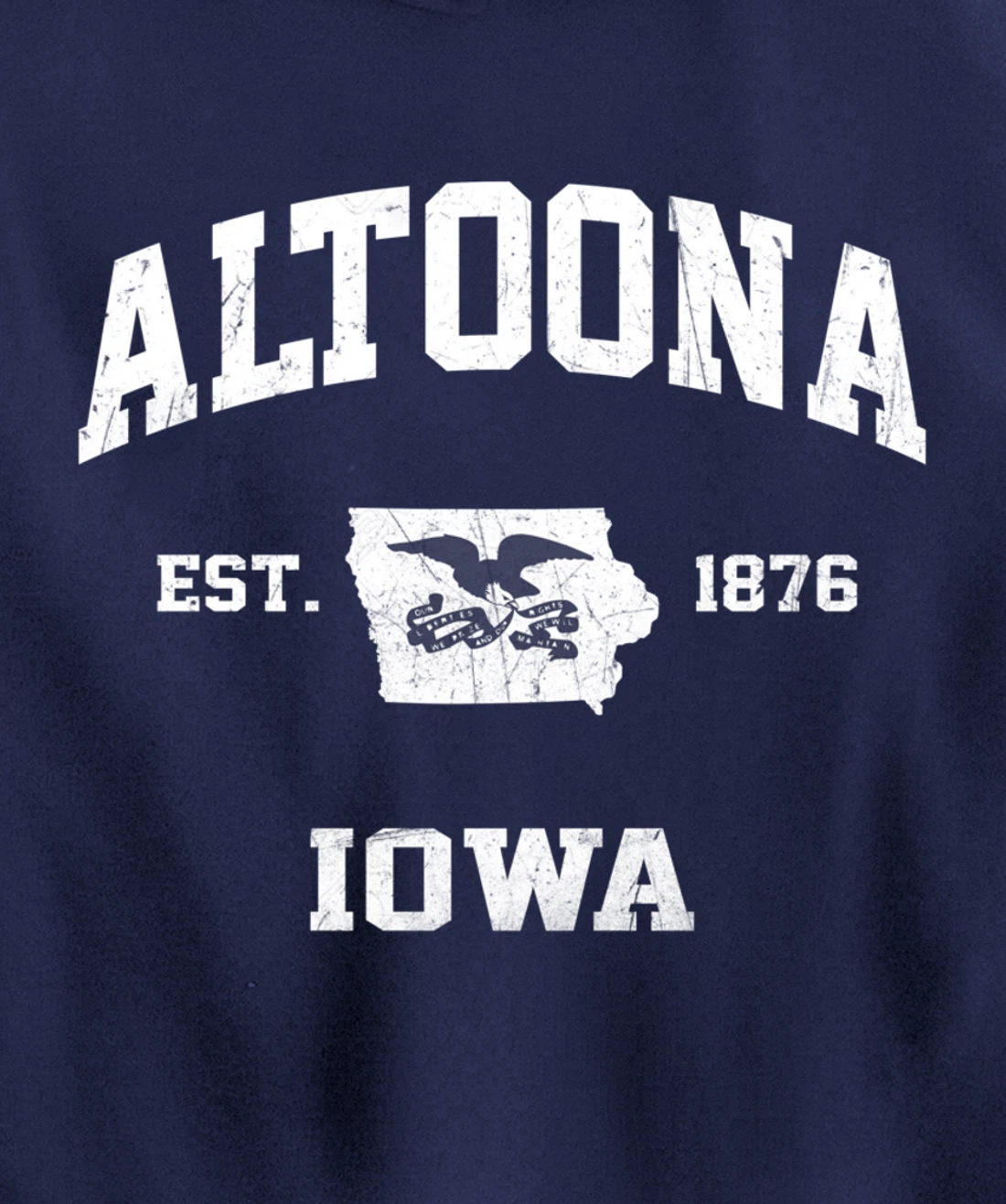 Altoona Iowa IA vintage State Athletic style Pullover Hoodie