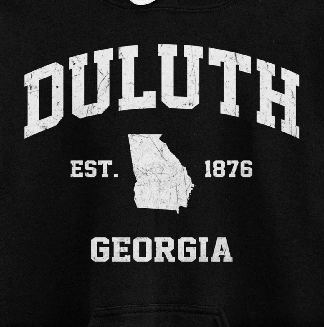 Duluth Georgia GA vintage state Athletic style Pullover Hoodie