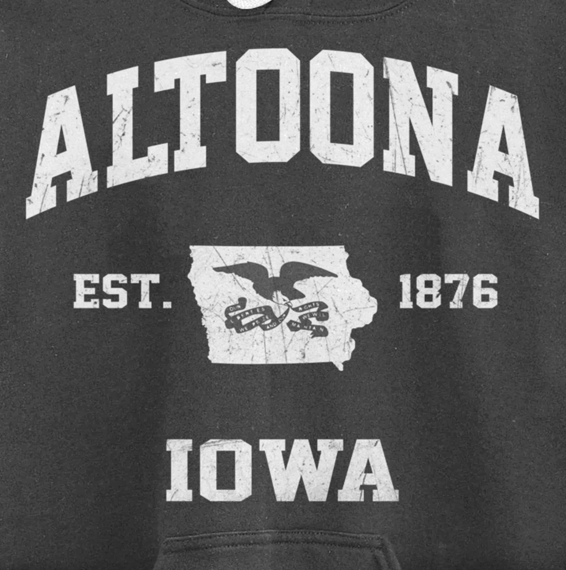 Altoona Iowa IA vintage State Athletic style Pullover Hoodie